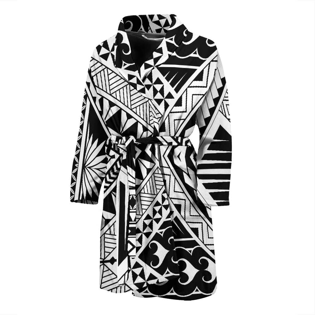 Samoan Tattoo Style Print Design LKS307 Men Bathrobe