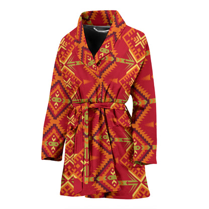 Southwest Pattern Print Design LKS305 Women Bathrobe