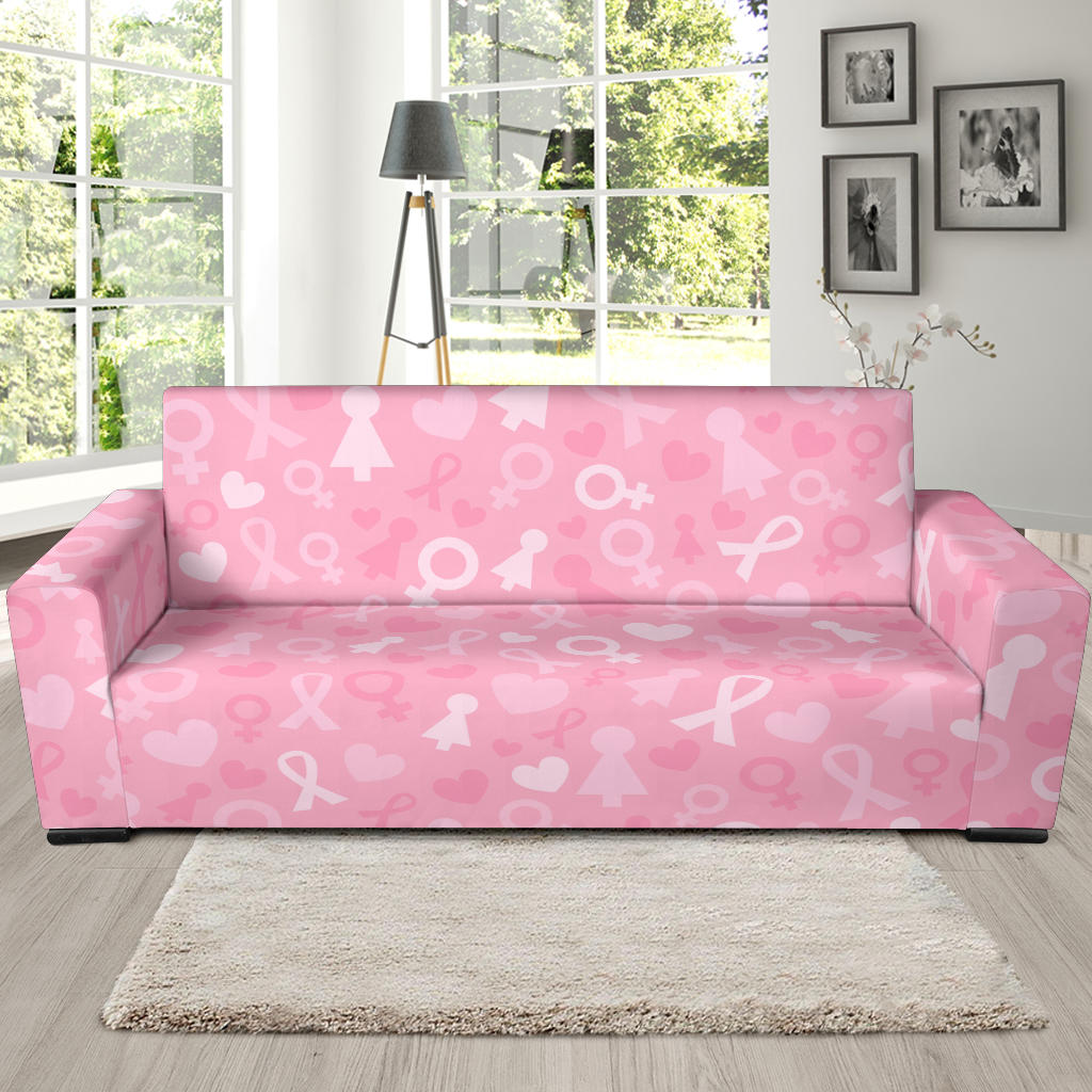 Breast cancer Pattern Print Design 01 Sofa Slipcover
