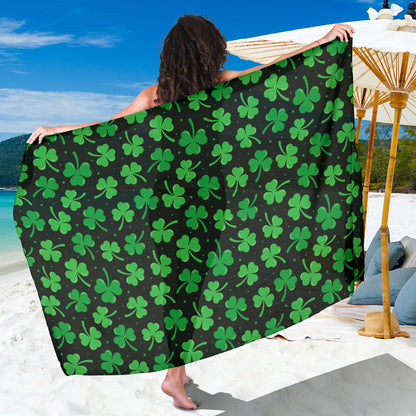 Clover Pattern Print Design 04 Sarong Pareo Wrap