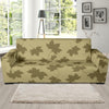 Maple Leaf Pattern Print Design 01 Sofa Slipcover