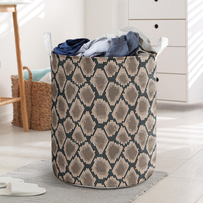 Snake Skin Design Print Laundry Basket