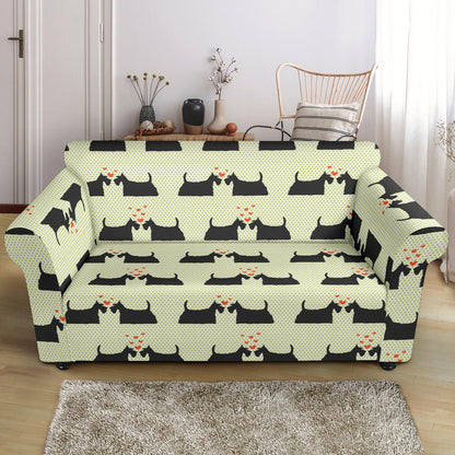 Scottish Terriers Print Design LKS304 Loveseat Couch Slipcover