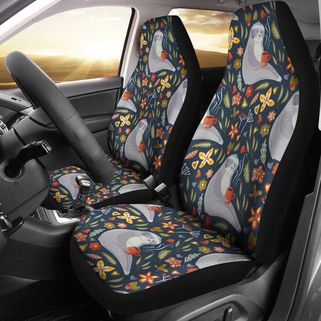 Sloth Print Design LKS303 Car Seat Covers