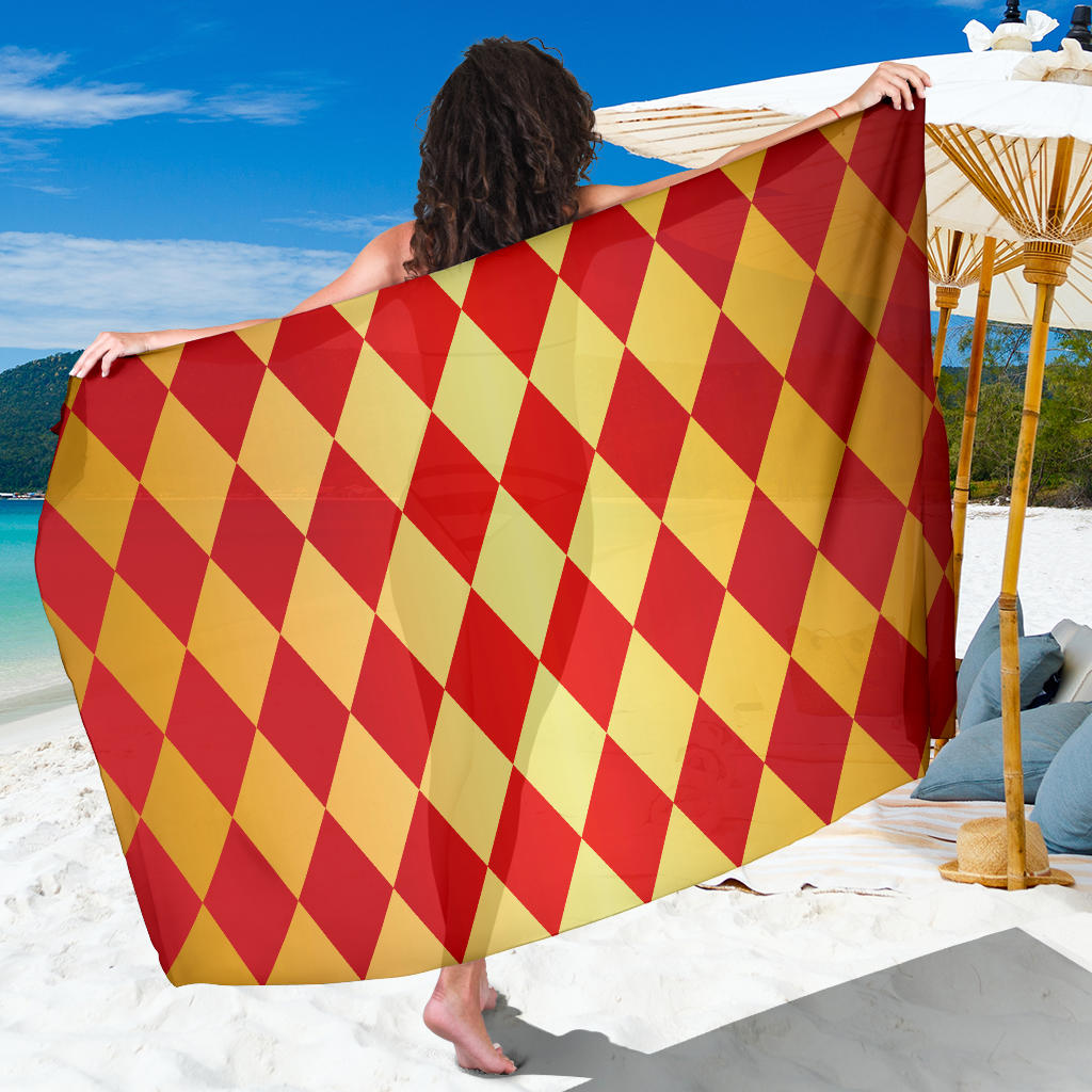 Harlequin Pattern Print Design 03 Sarong Pareo Wrap