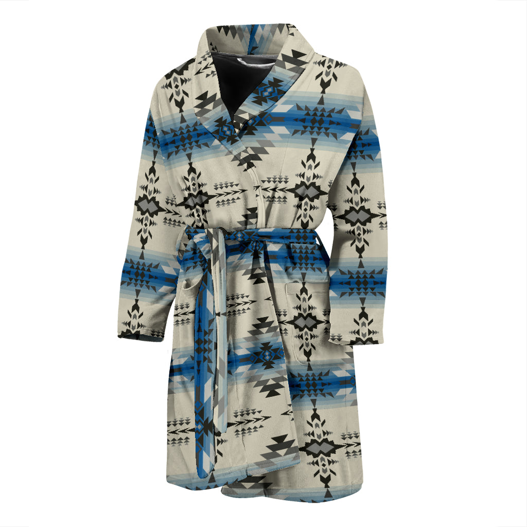 Southwest Pattern Print Design LKS304 Men Bathrobe