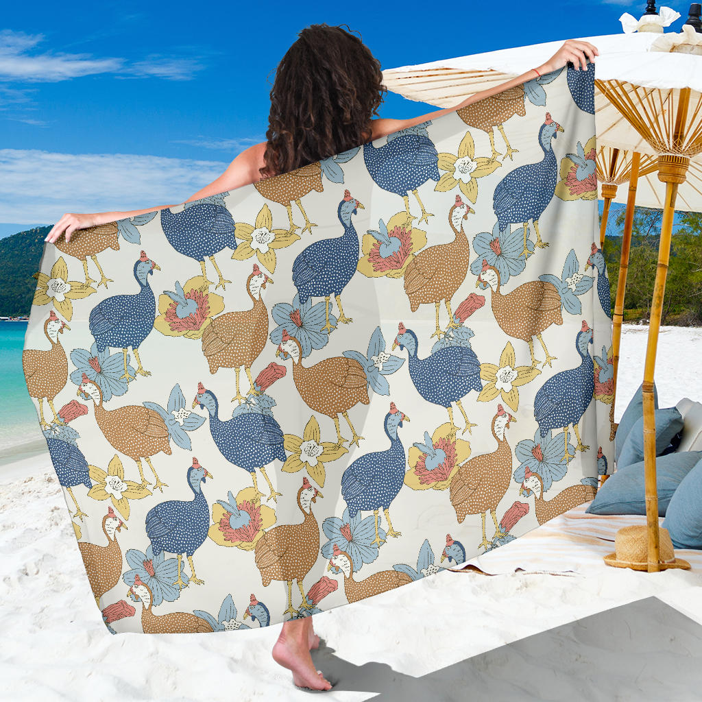Guinea Fowl Pattern Print Design 01 Sarong Pareo Wrap