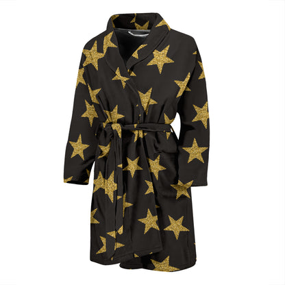 Star Gold Print Design LKS302 Men Bathrobe