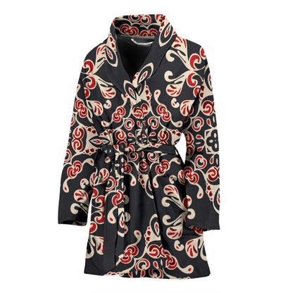 Medallion Pattern Print Design 01 Women Bathrobe