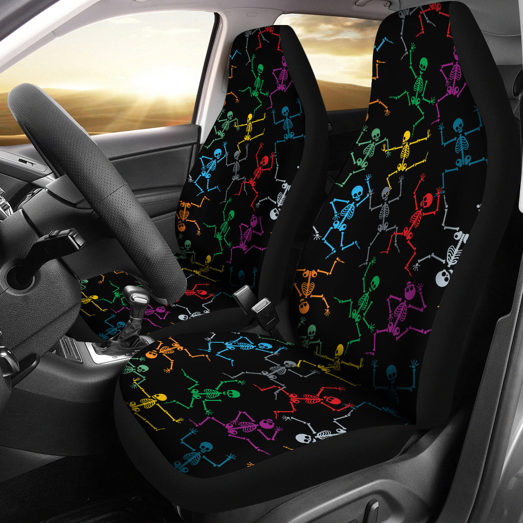 Skeleton Colorful Print Design LKS302 Car Seat Covers