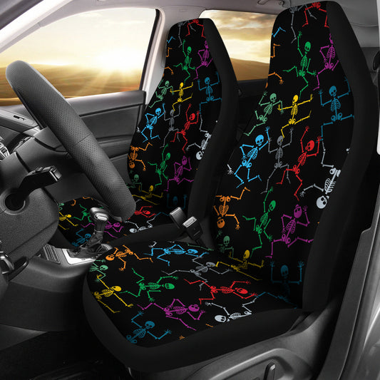 Skeleton Colorful Print Design LKS302 Car Seat Covers