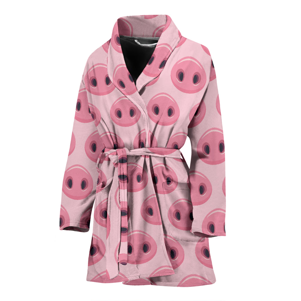 Pig Print Design LKS401 Women Bathrobe