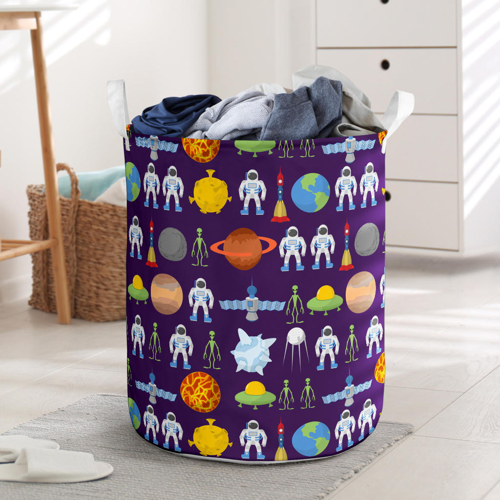 Alien Astronaut Planet Laundry Basket