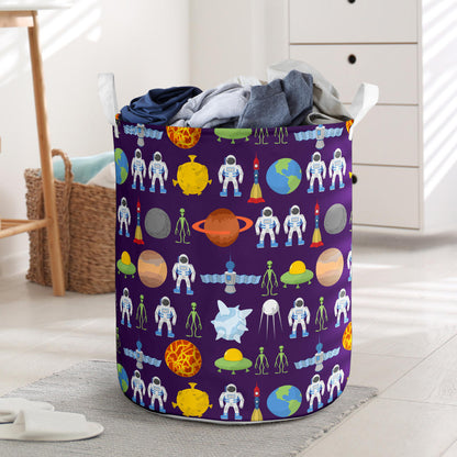 Alien Astronaut Planet Laundry Basket