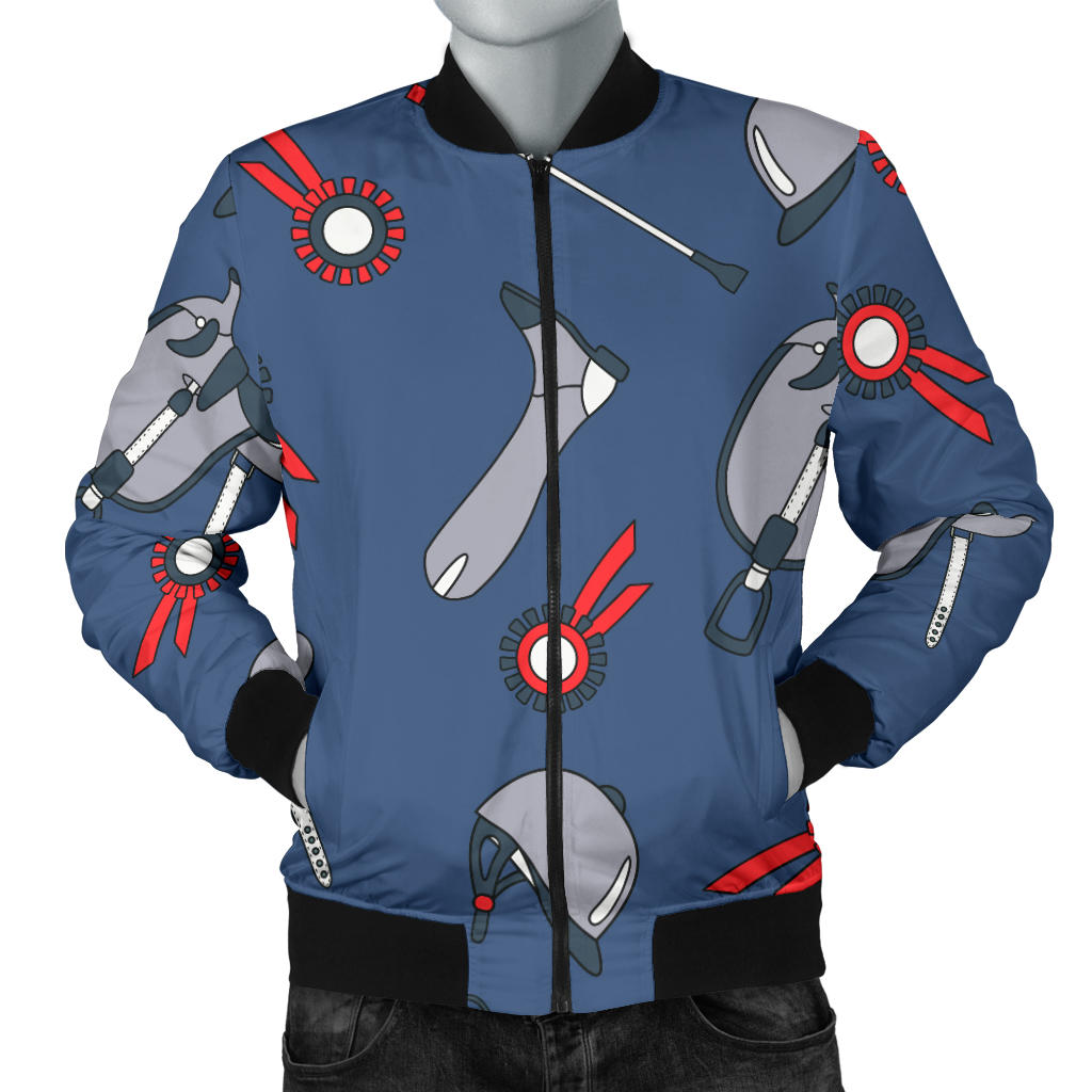 Equestrian Equipment Background Men Bomber Jacket
