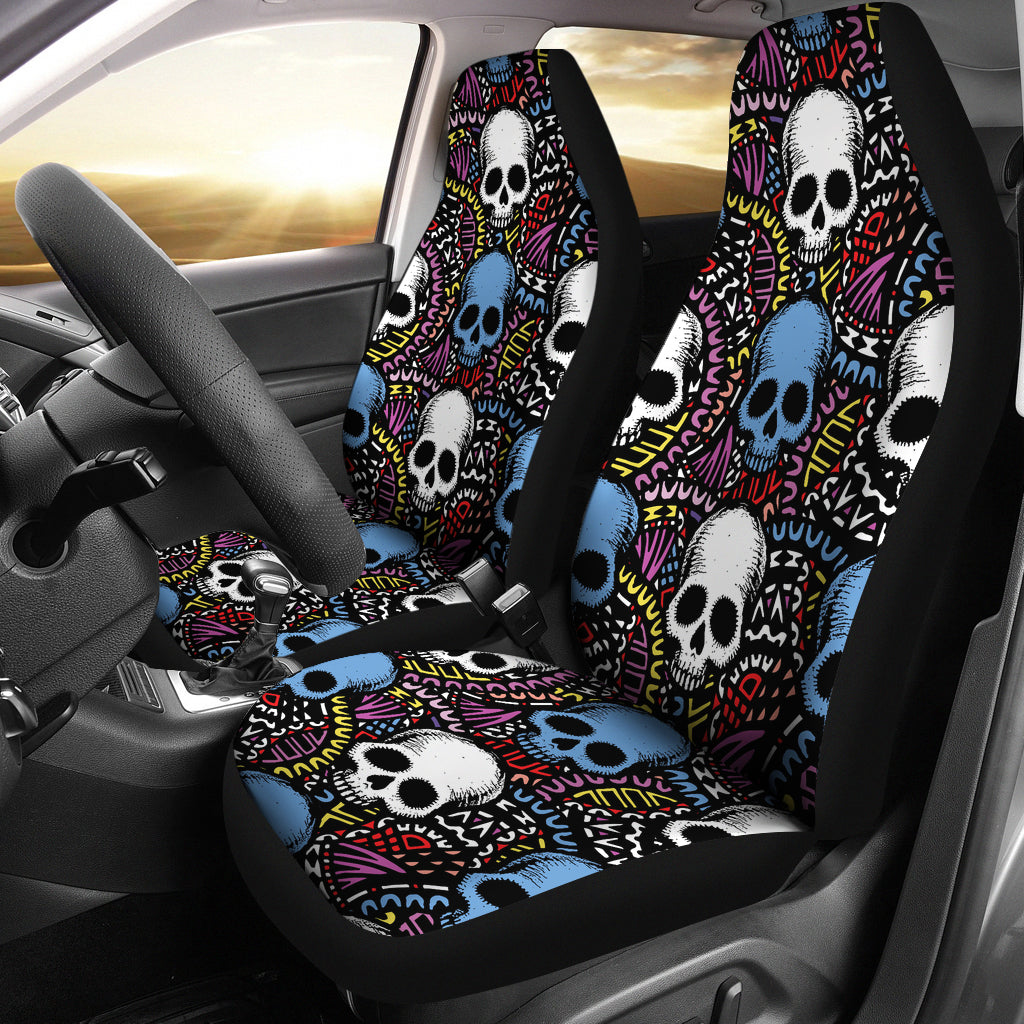 Skull Print Design LKS305 Car Seat Covers