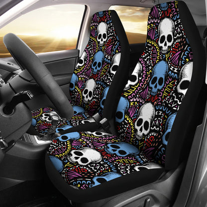 Skull Print Design LKS305 Car Seat Covers