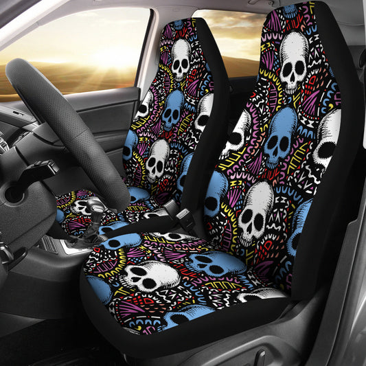 Skull Print Design LKS305 Car Seat Covers