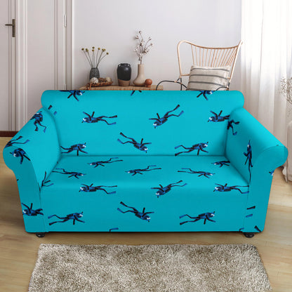 Scuba Driver Print Design LKS304 Loveseat Couch Slipcover