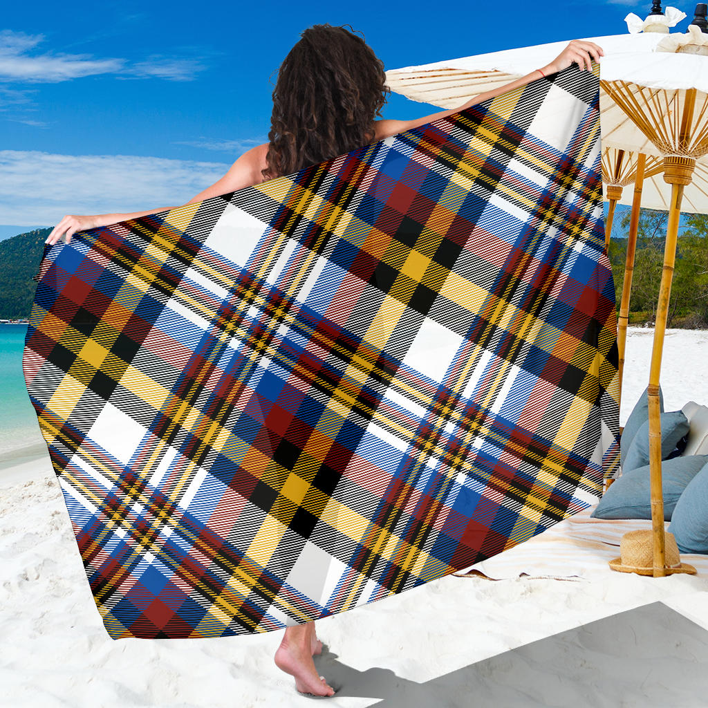 Madras Pattern Print Design 01 Sarong Pareo Wrap