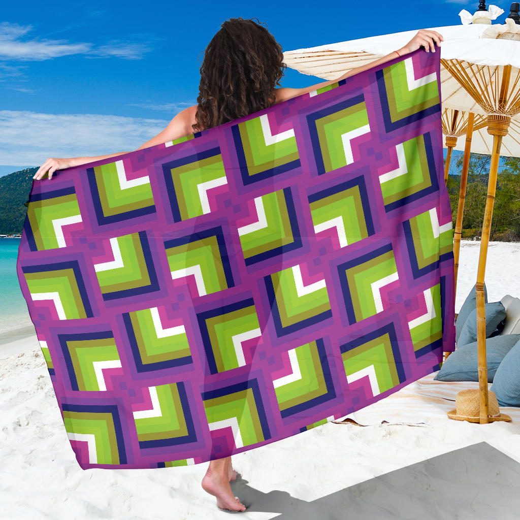 Optical illusion Pattern Print Design A05 Sarong Pareo Wrap