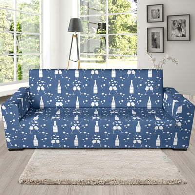 Champagne Pattern Print Design 05 Sofa Slipcover