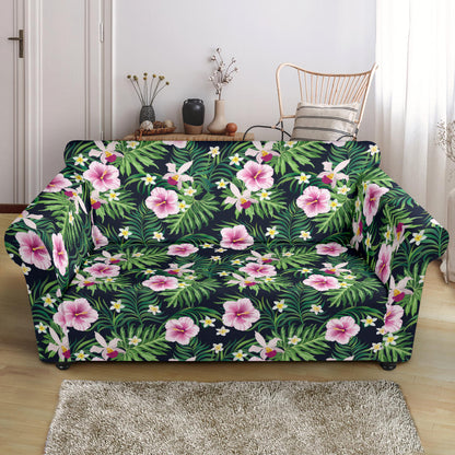 Hibiscus Tropical Print Design LKS309 Loveseat Couch Slipcover