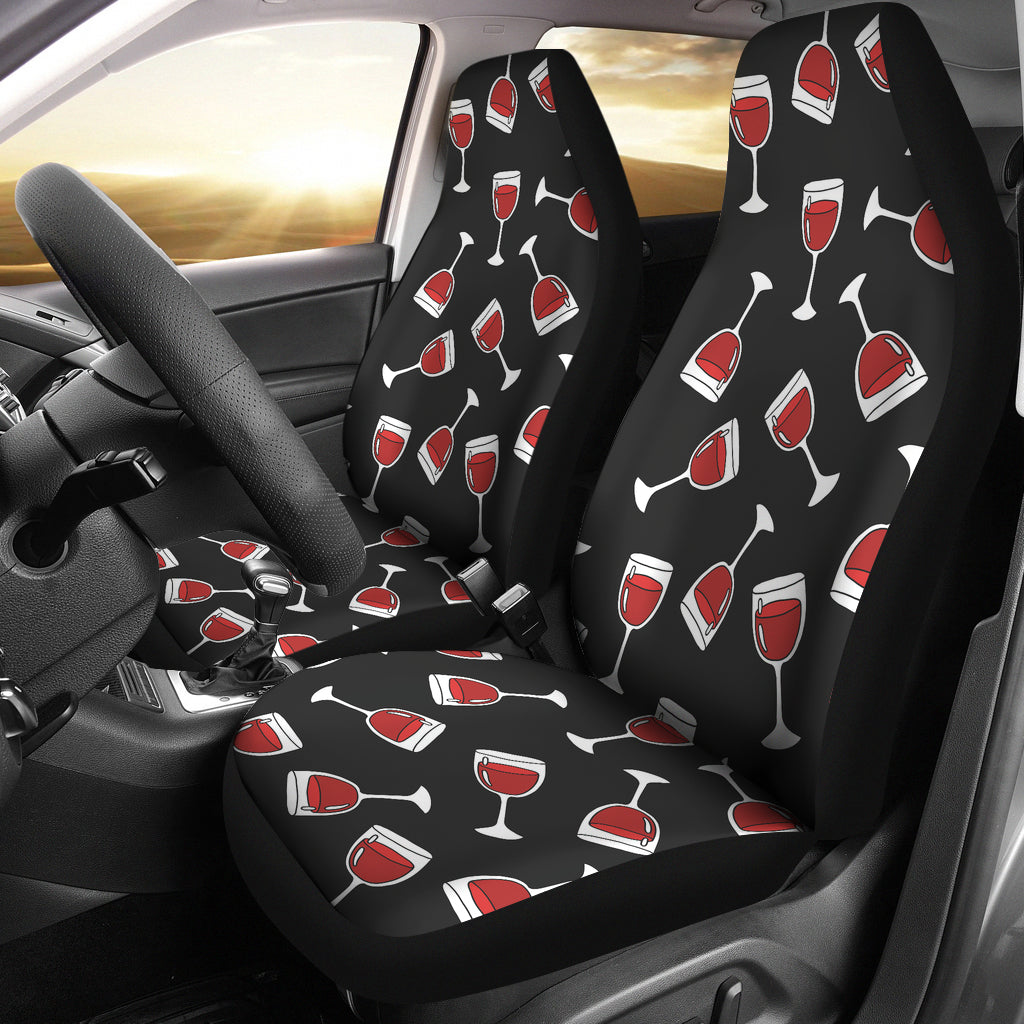 Wine Glass Print Design LKS303 Car Seat Covers