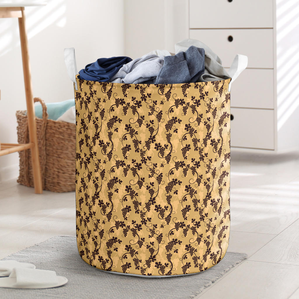 Wine Grape Design Print Laundry Basket