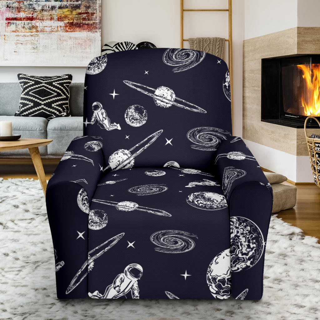 Space Astronaut Print Design LKS302 Recliner Slipcover with Pocket
