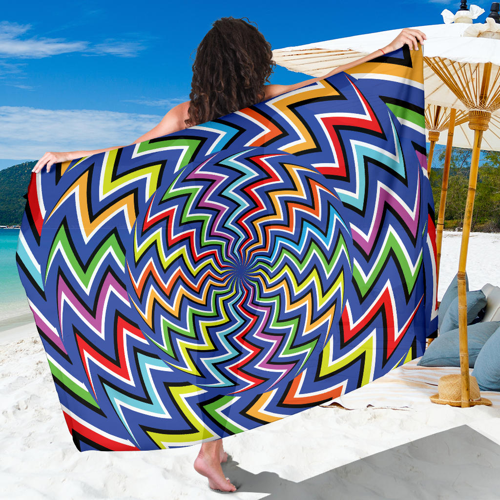 Optical illusion Pattern Print Design A02 Sarong Pareo Wrap