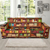 Book Pattern Print Design 06 Sofa Slipcover