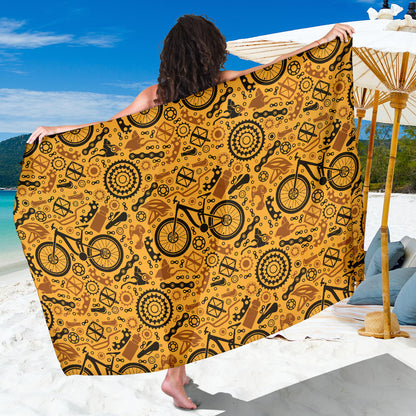 Mountain bike Pattern Print Design 03 Sarong Pareo Wrap