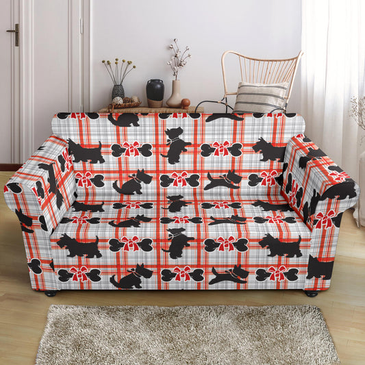 Scottish Terriers Print Design LKS3014 Loveseat Couch Slipcover