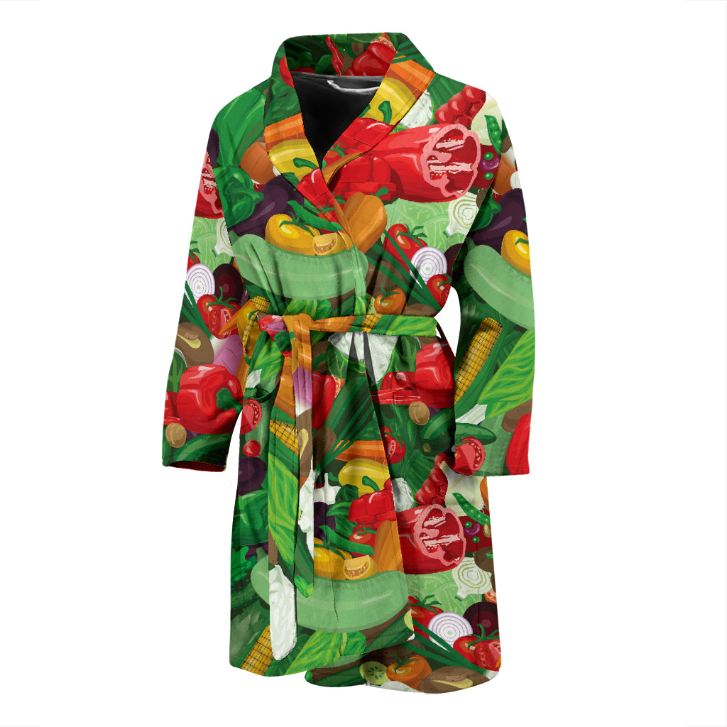 Salad Mix Vegetableprint Design LKS301 Men Bathrobe