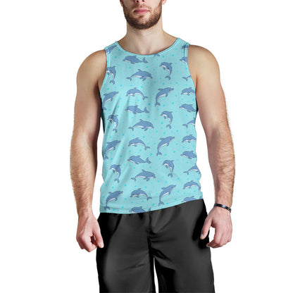 Dolphin Baby Cute Print Pattern Men Tank Top
