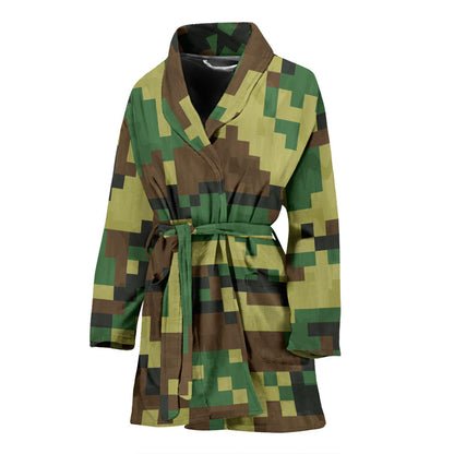 ACU Army Digital Pattern Print Design 02 Women Bathrobe