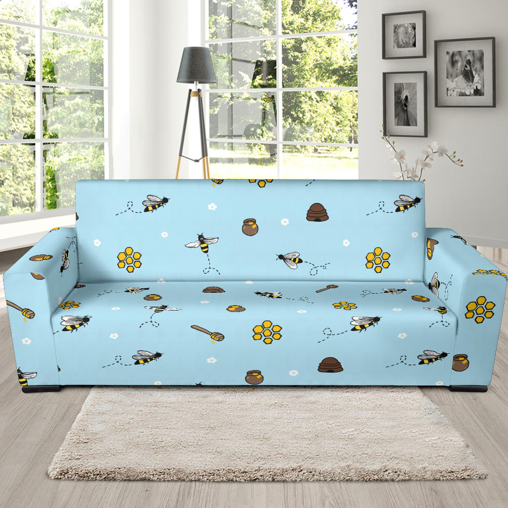 Honey Bee Print Design LKS307 Sofa Slipcover