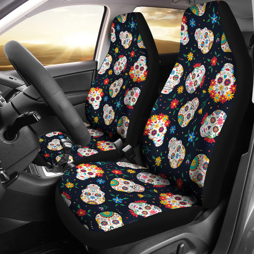 Sugar Skull Print Design LKS305 Car Seat Covers