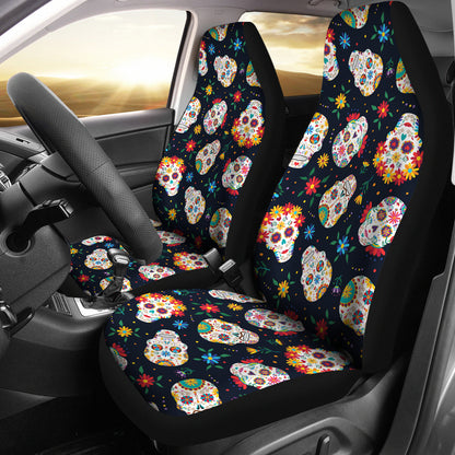 Sugar Skull Print Design LKS305 Car Seat Covers