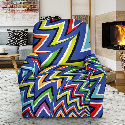 Optical illusion Pattern Print Design A02 Recliner Slipcover with Pocket