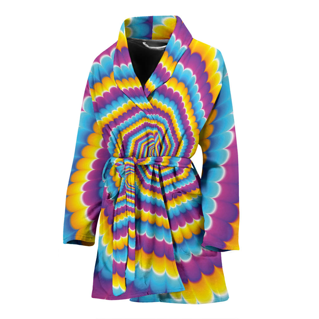 Optical illusion Pattern Print Design A04 Women Bathrobe
