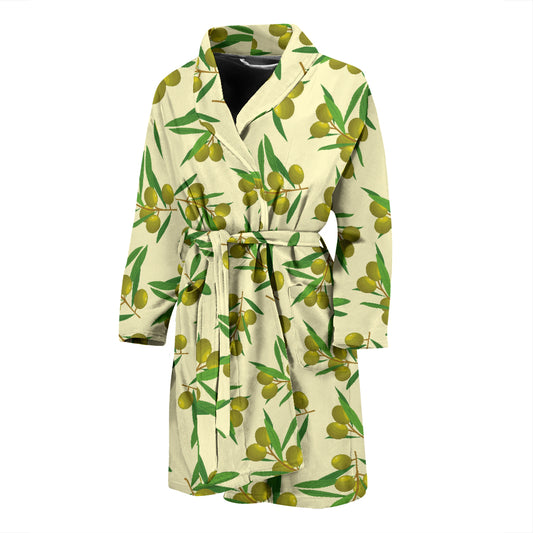 Olive Print Design LKS302 Men Bathrobe