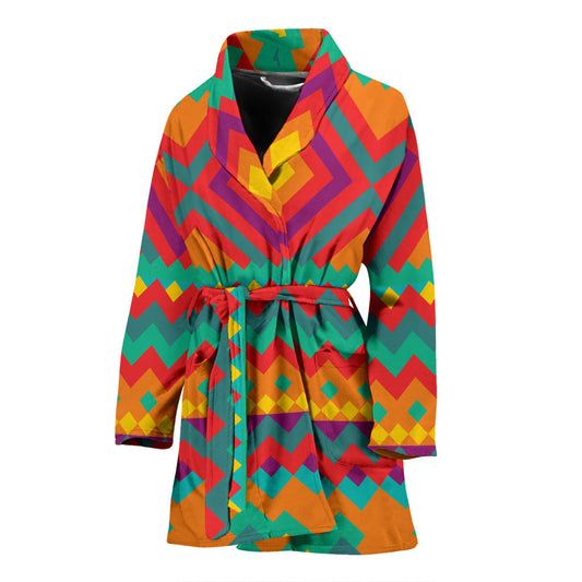Mexican Pattern Print Design 04 Women Bathrobe