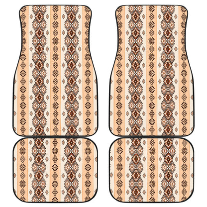 Native Classic Pattern Print Car Floor Mats Front Back