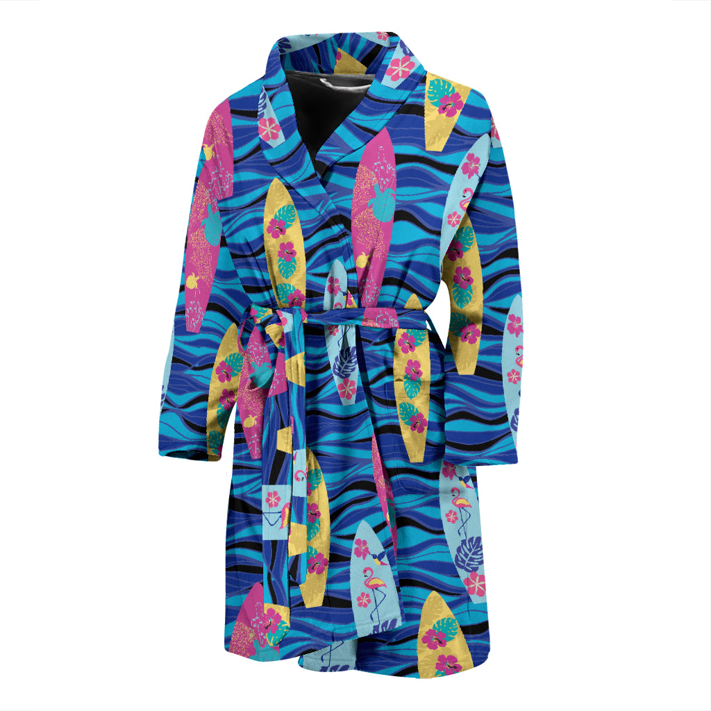 Surfboard Print Design LKS304 Men Bathrobe