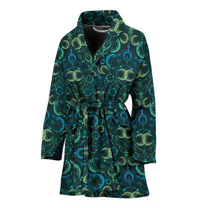 Celestial Pattern Print Design 07 Women Bathrobe