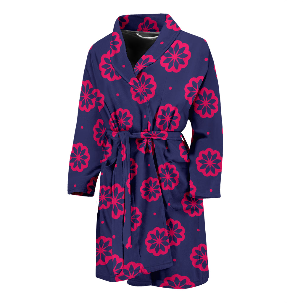 Water Lily Print Design LKS301 Men Bathrobe