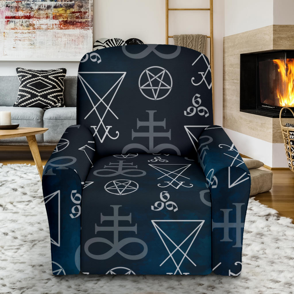 Pentagram Pattern Print Design A03 Recliner Slipcover with Pocket