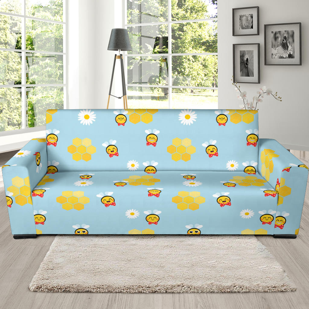 Bee Cute Print Design LKS304 Sofa Slipcover
